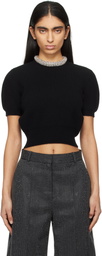 Alexander Wang Black Crystal Tubular Necklace T-shirt
