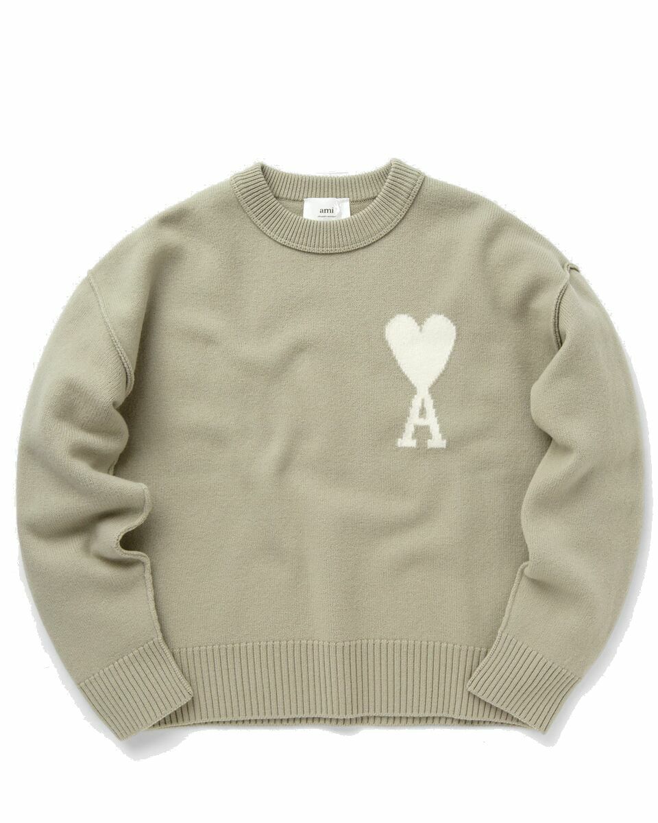Photo: Ami Paris Off White Adc Sweater Green - Mens - Pullovers