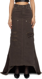 VAQUERA Brown Workwear Maxi Skirt