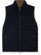 Peter Millar - Reversible Padded Quilted Wool and Shell Gilet - Black