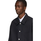 Maison Margiela Navy Pinstripe Jacket