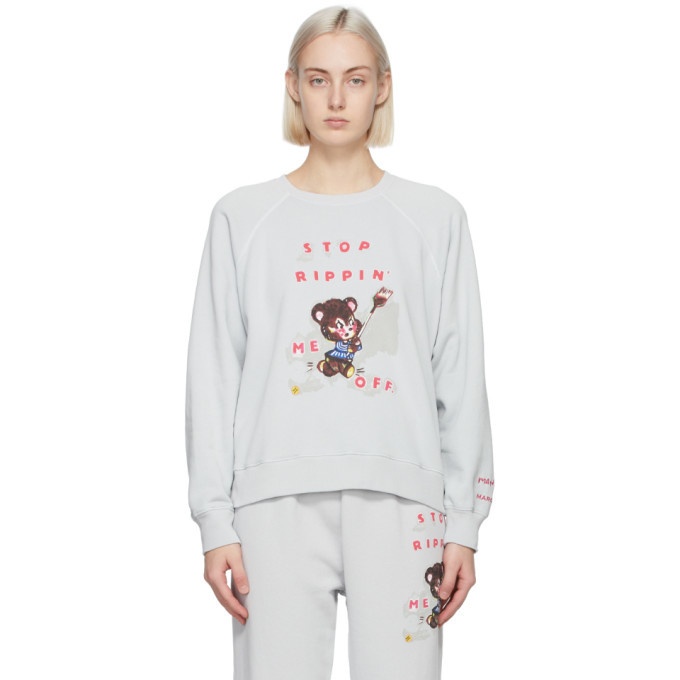Photo: Marc Jacobs Grey Magda Archer Edition Stop Ripping Me Off Sweatshirt