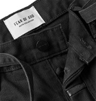 Fear of God - Slim-Fit Belted Cotton-Canvas Jeans - Black