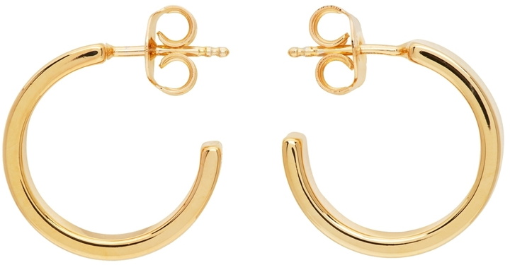 Photo: MM6 Maison Margiela Gold Logo Hoop Earrings