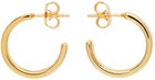 MM6 Maison Margiela Gold Logo Hoop Earrings