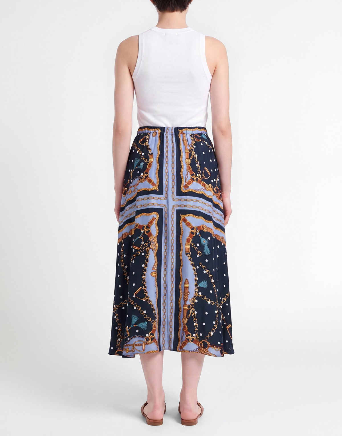 Maje Womens Midi skirt in Navy