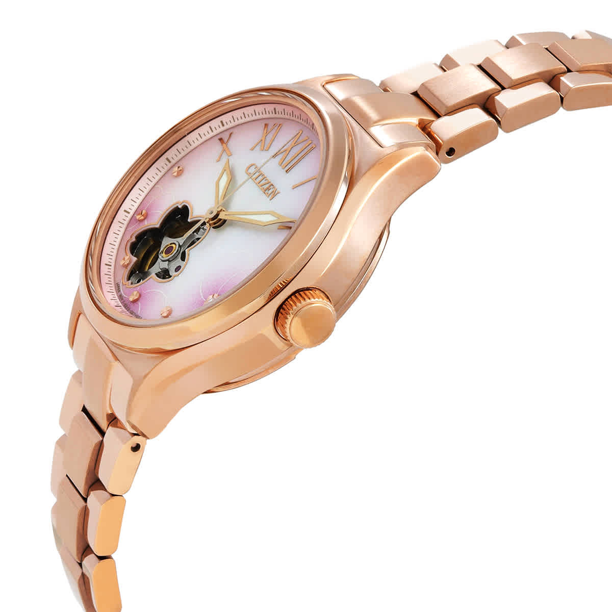 Citizen Automatic Crystal White Dial Ladies Watch PC1017-70Y