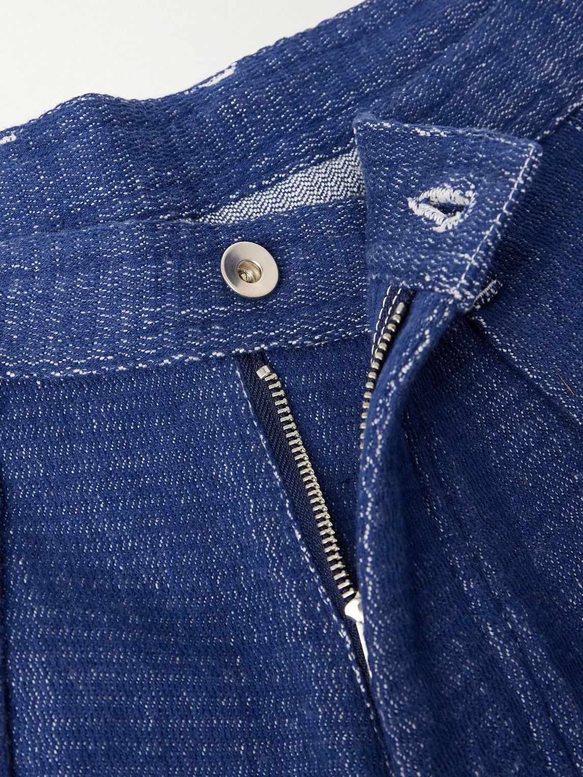 Story mfg. - Lush Wide-Leg Pleated Organic Jeans - Blue