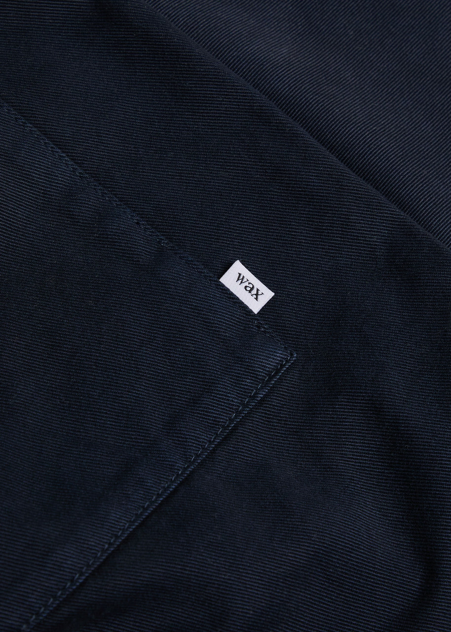 Wax London Tapered Cotton-twill Trousers Navy