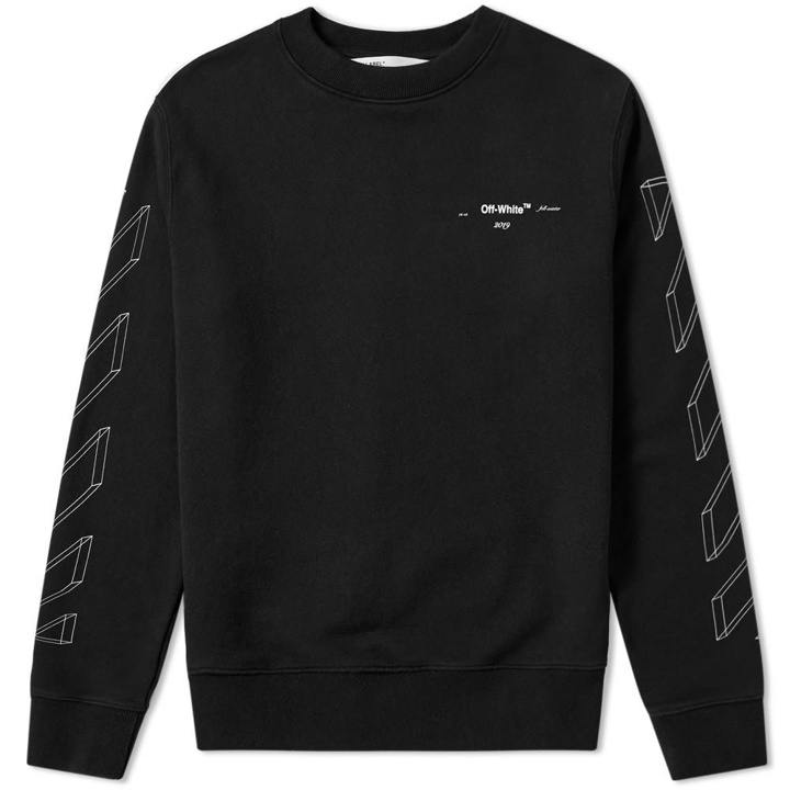 Photo: Off-White Diagonal 3D Lines Crew Sweat