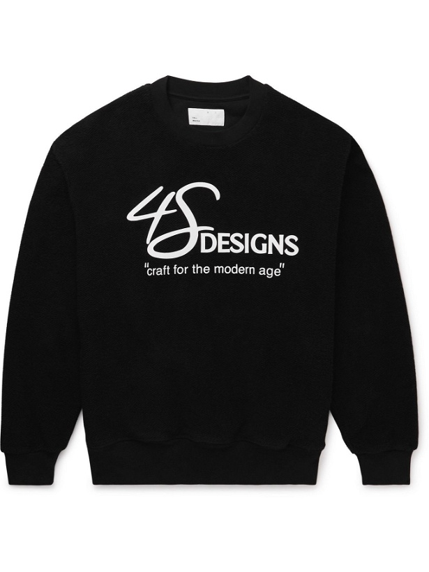 Photo: 4SDesigns - Logo-Print Cotton-Terry Sweatshirt - Black