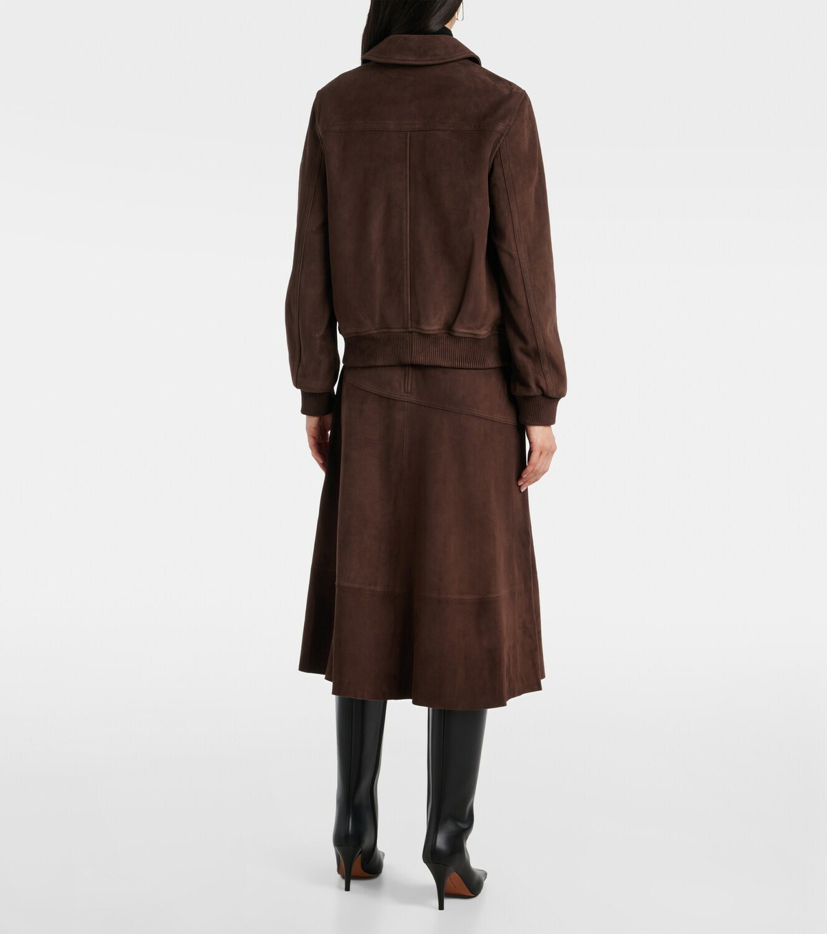 Yves Salomon Suede bomber jacket