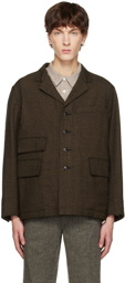 Taiga Takahashi Black & Brown Sack Blazer