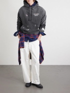 Gallery Dept. - Logo-Print Paint-Splattered Cotton-Jersey Hoodie - Gray