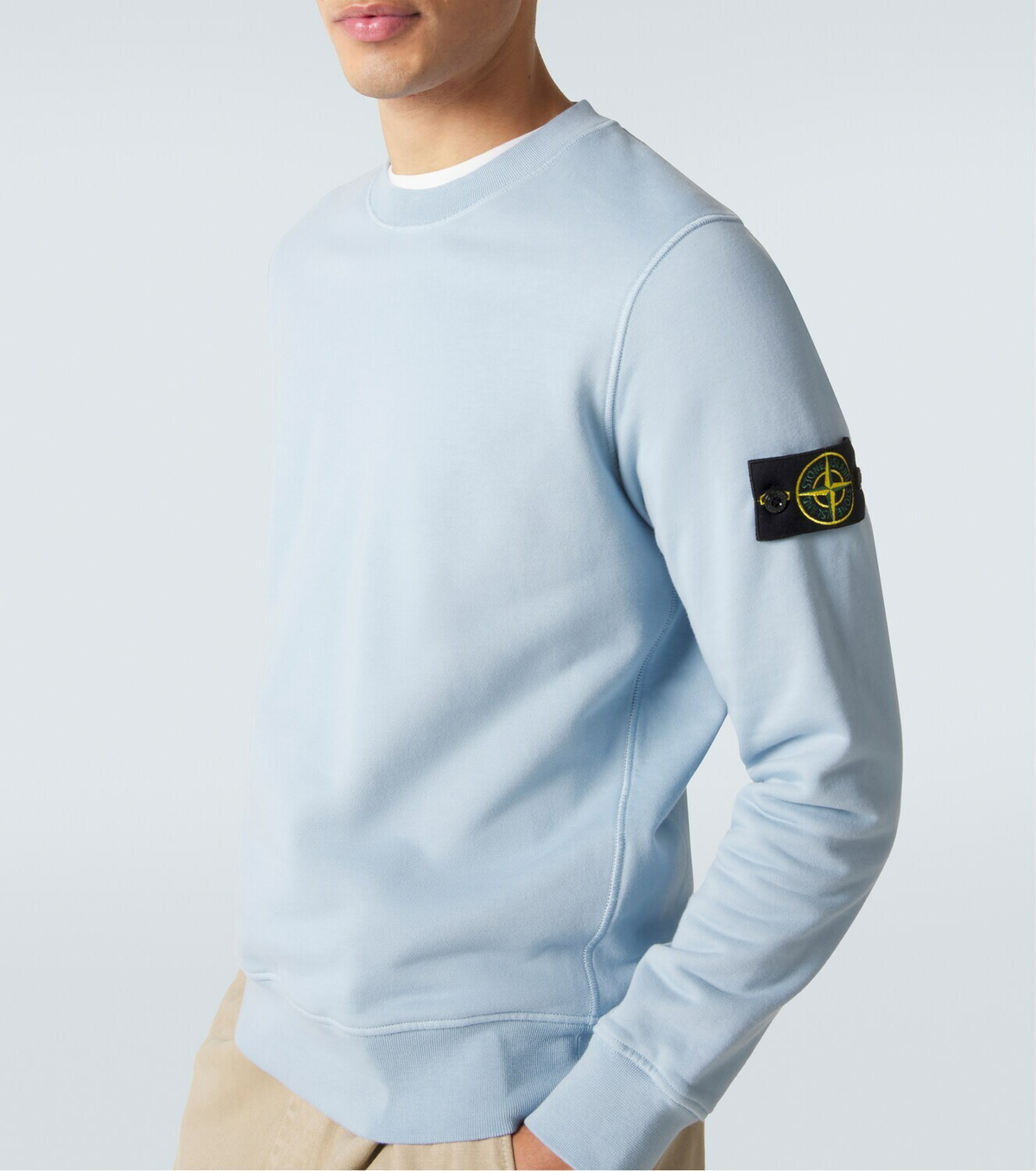 トップス HEAVY COTTON JERSEY stone  Stone Island Compass cotton jersey sweatshirt Stone Island