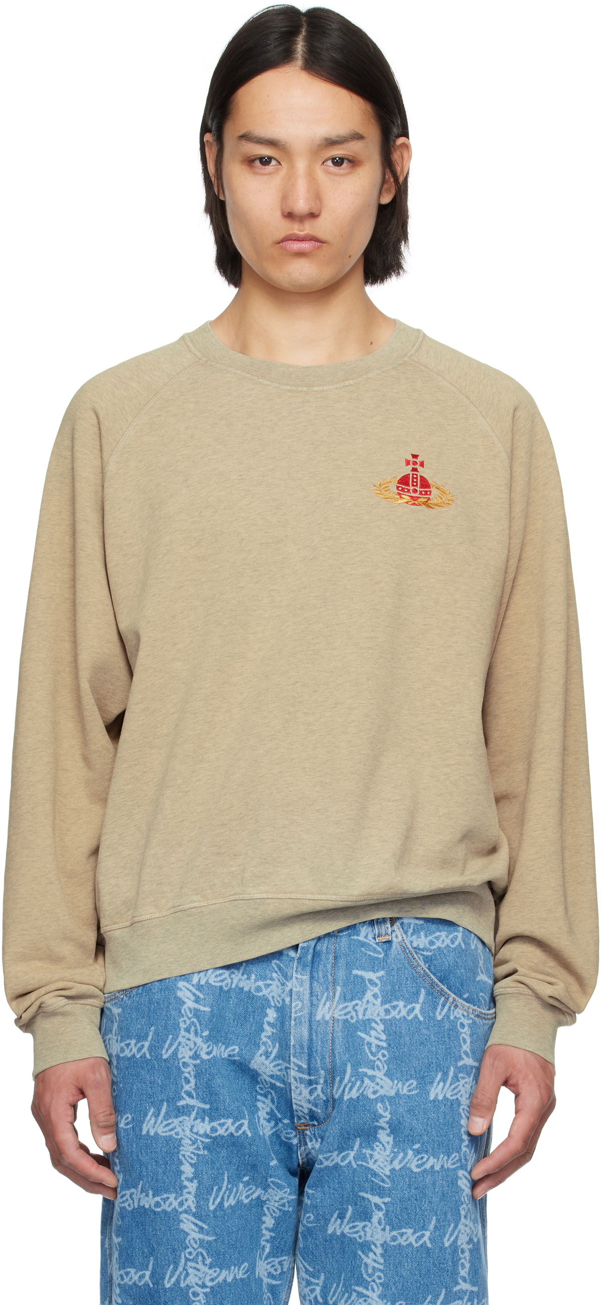 Vivienne Westwood Beige Overdye Raglan Sweatshirt