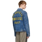 Gucci Blue Denim Oversize Patches Jacket