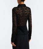 Veronica Beard Wittaker sheer lace blouse