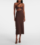 Nensi Dojaka Asymmetric silk midi dress