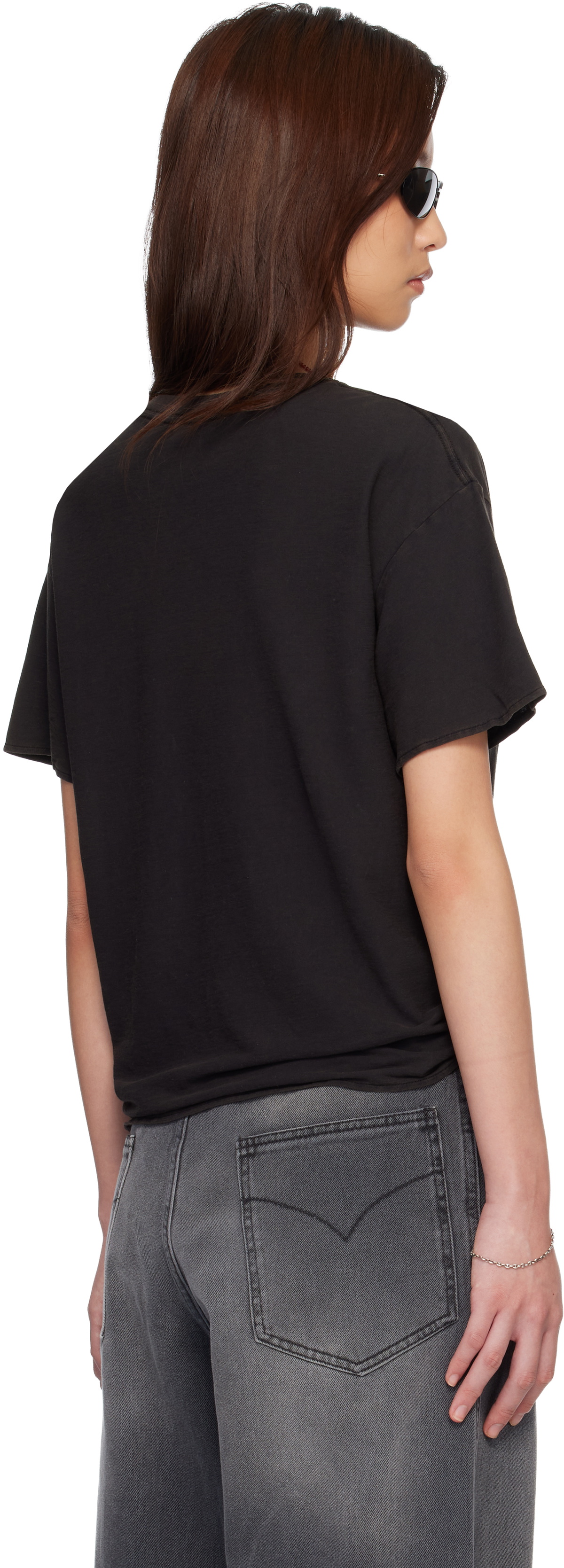 LU'U DAN Black Thrash T-shirt