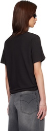 LU'U DAN Black Thrash T-shirt