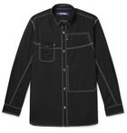 Junya Watanabe - magCulture Button-Down Collar Printed Cotton-Poplin Shirt - Black