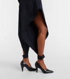 Alaïa Ruffled cotton gabardine tapered pants