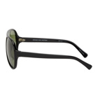 Dries Van Noten Black Linda Farrow Edition Aviator Sunglasses