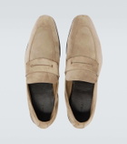 Zegna L'Asola suede penny loafers