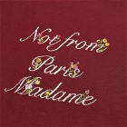 Drôle de Monsieur Presented by END. Embroidered Interlock T-Shirt in Bordeaux