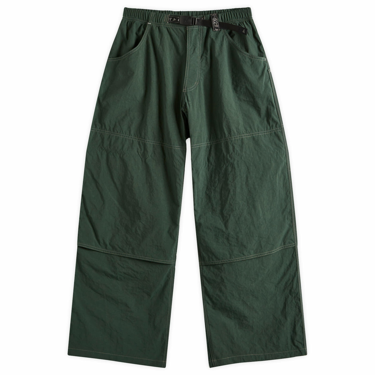 Gramicci Men's x and wander Nylon Double Knee Pant in Green Gramicci