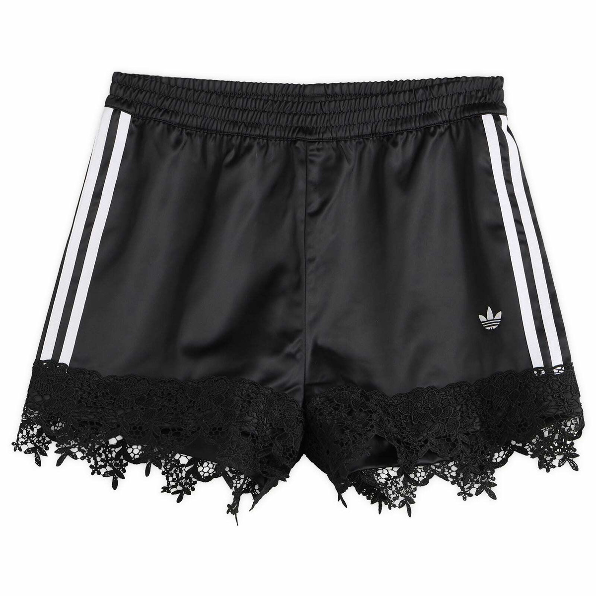 Adidas Women's Firebird Satin Lace Track Short in Black