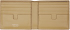 TOM FORD Tan Shiny Croc 'T Line' Classic Bifold Wallet
