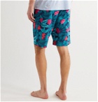 DEREK ROSE - Floral-Print Cotton-Voile Pyjama Shorts - Blue