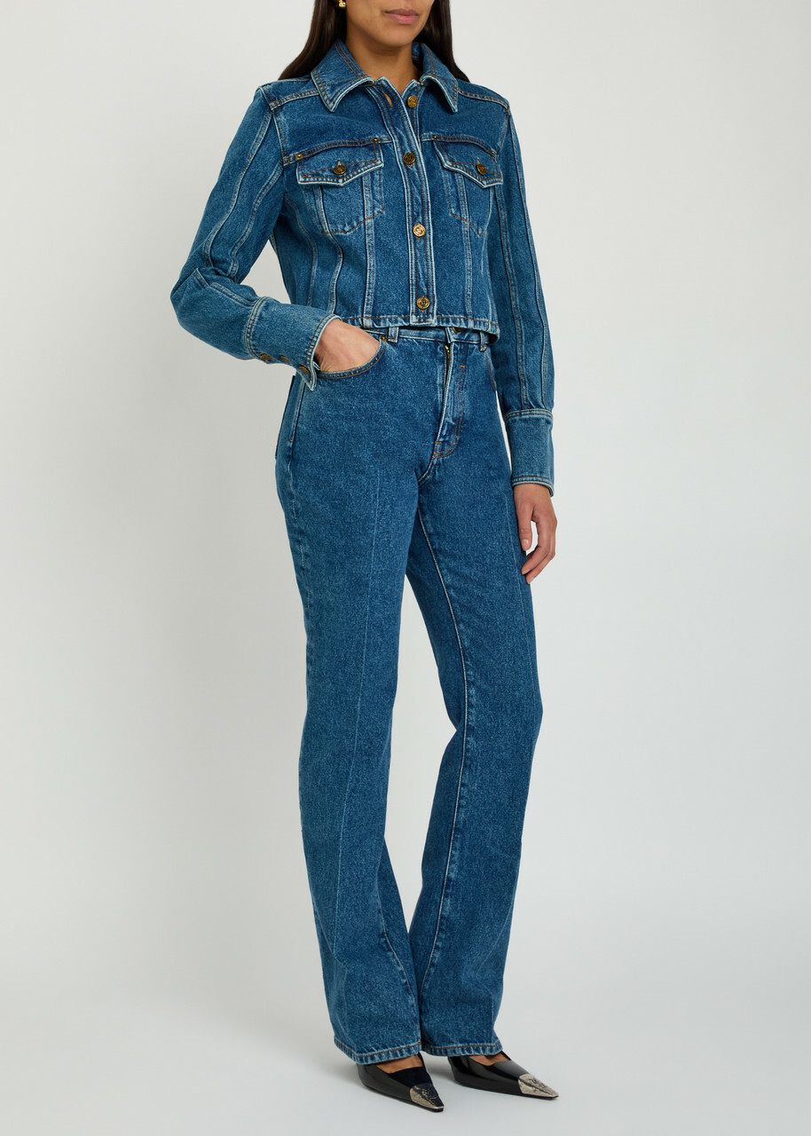 Balmain Slim Straight-leg Jeans Dark Blue