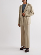 Barena - Delfo Straight-Leg Wool-Blend Flannel Trousers - Neutrals