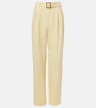 Polo Ralph Lauren Belted linen straight pants