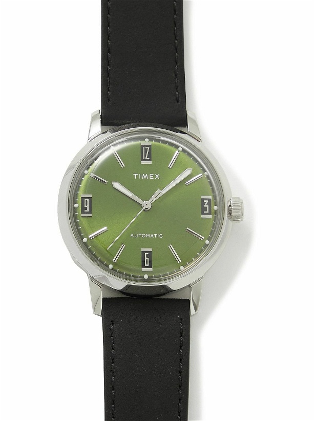 Photo: Timex - Marlin Automatic 40mm Stainless Steel and Leather Watch