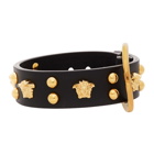 Versace Black Medusa Stud Bracelet