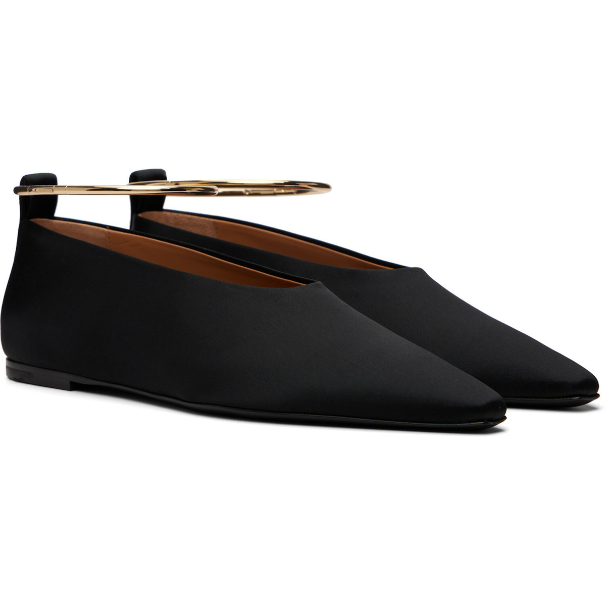 Jil Sander Black Ring Ballerina Flats