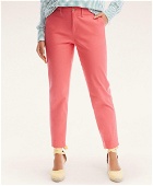 Brooks Brothers Women's Garment Washed Stretch Cotton Chinos | Coral