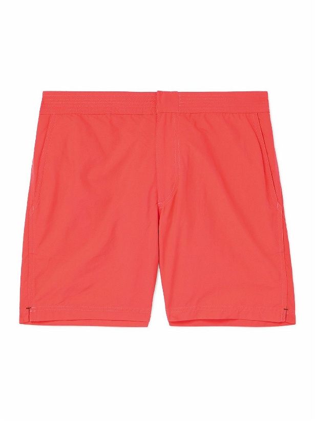 Photo: Sid Mashburn - Straight-Leg Mid-Length Swim Shorts - Orange