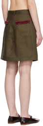 Caro Editions Khaki Nunu Midi Skirt