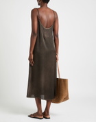 Uma Wang Womens Midi dress Chocolate in Brown