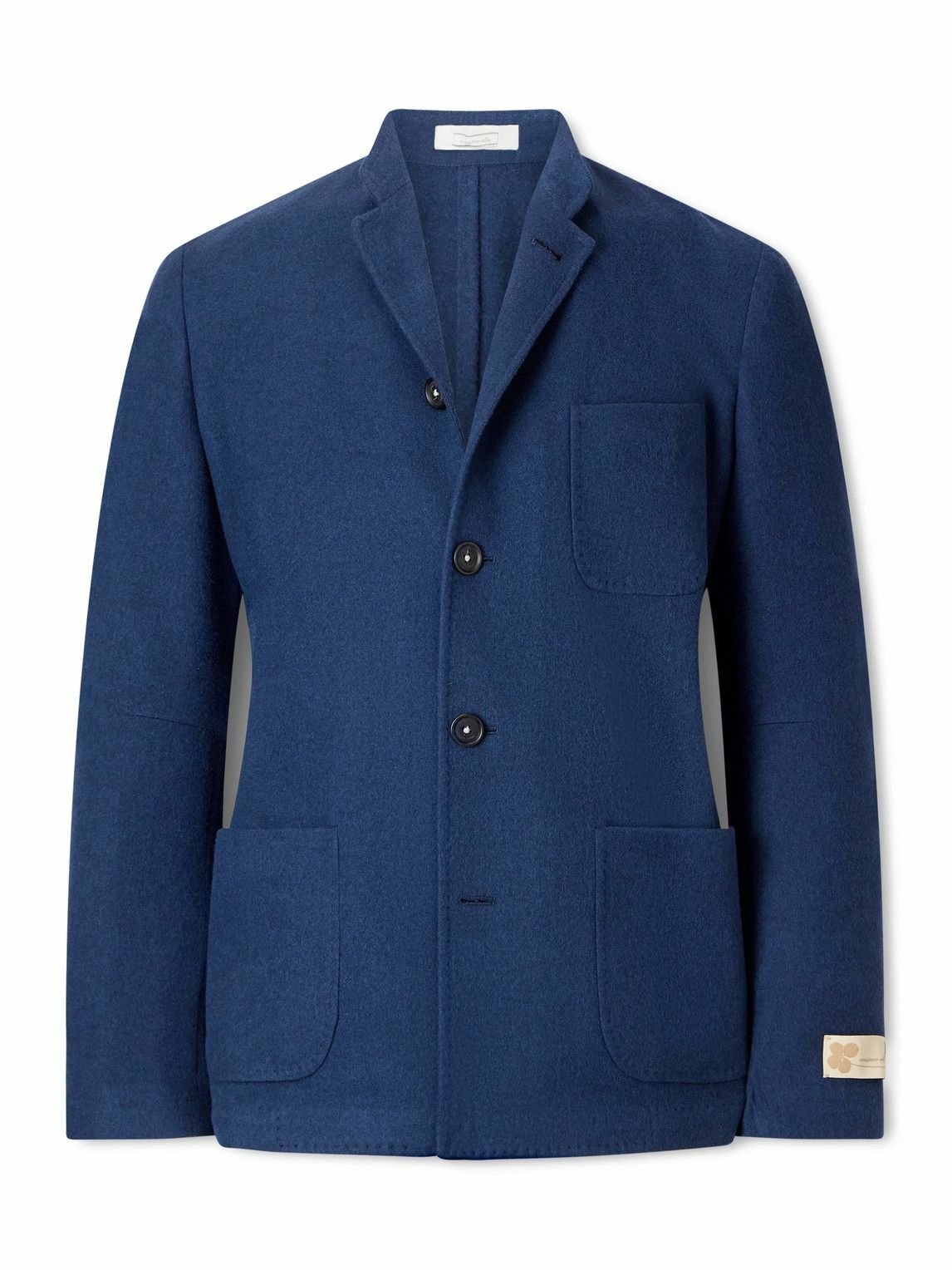 Massimo Alba - Gstaad Slim-Fit Mandarin-Collar Checked Wool-Blend