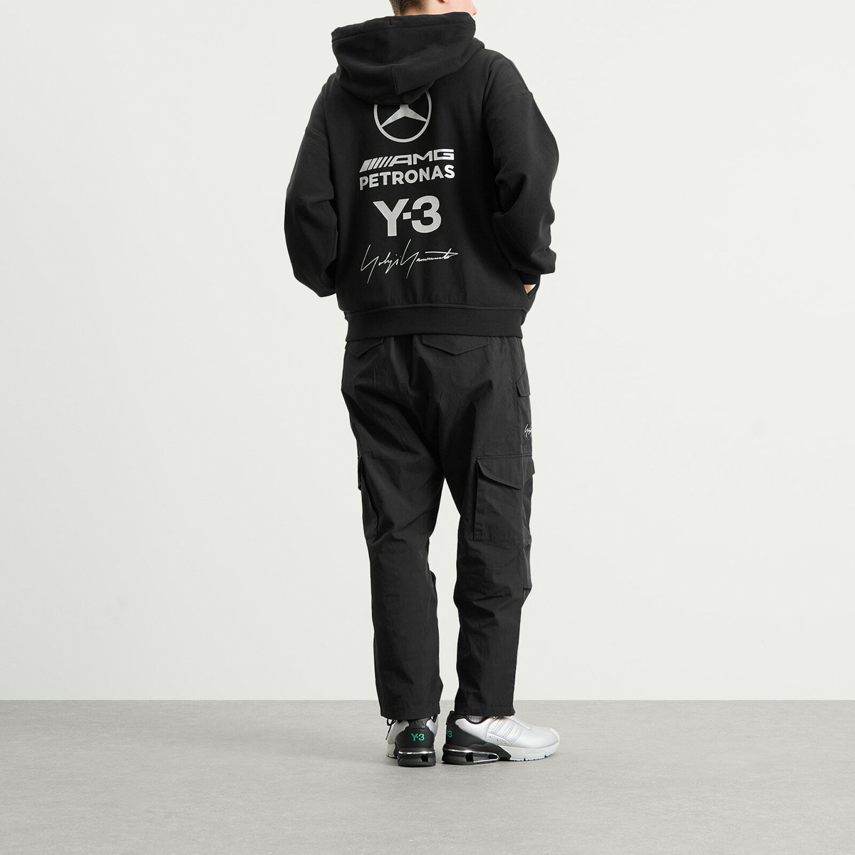 Y-3 Men's x Mercedes F1 Zip Hoodie in Black
