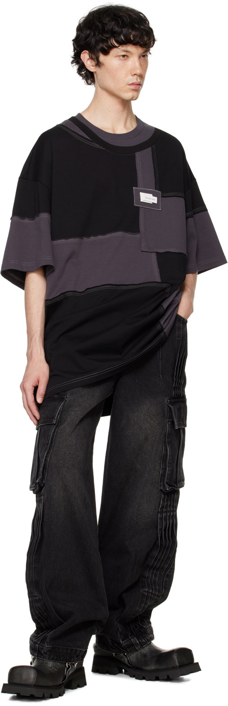 Feng Chen Wang Black Pleated Cargo Pants
