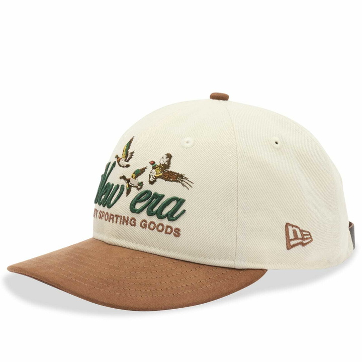 Photo: New Era Outdoor Graphic Suede Pre Curved 9Fifty Cap in Cream