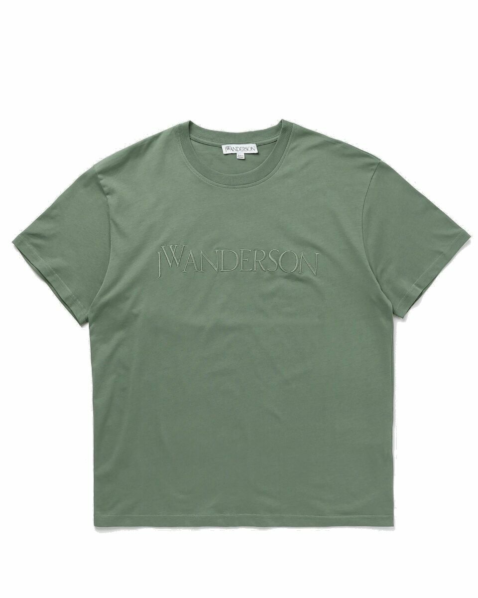 Photo: Jw Anderson Logo Embroidery Tee Green - Mens - Shortsleeves