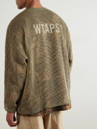WTAPS - Ghill Layered Logo-Print Printed Cotton-Mesh and Jersey T-Shirt - Neutrals